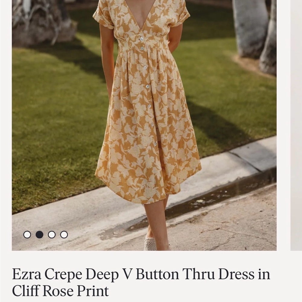 The Normal Brand Midi Dress - Yellow Floral